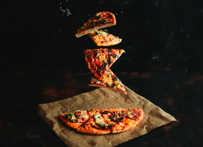 Pizza con base de coliflor